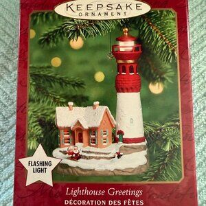 2000 Hallmark Lighthouse Greetings Ornament